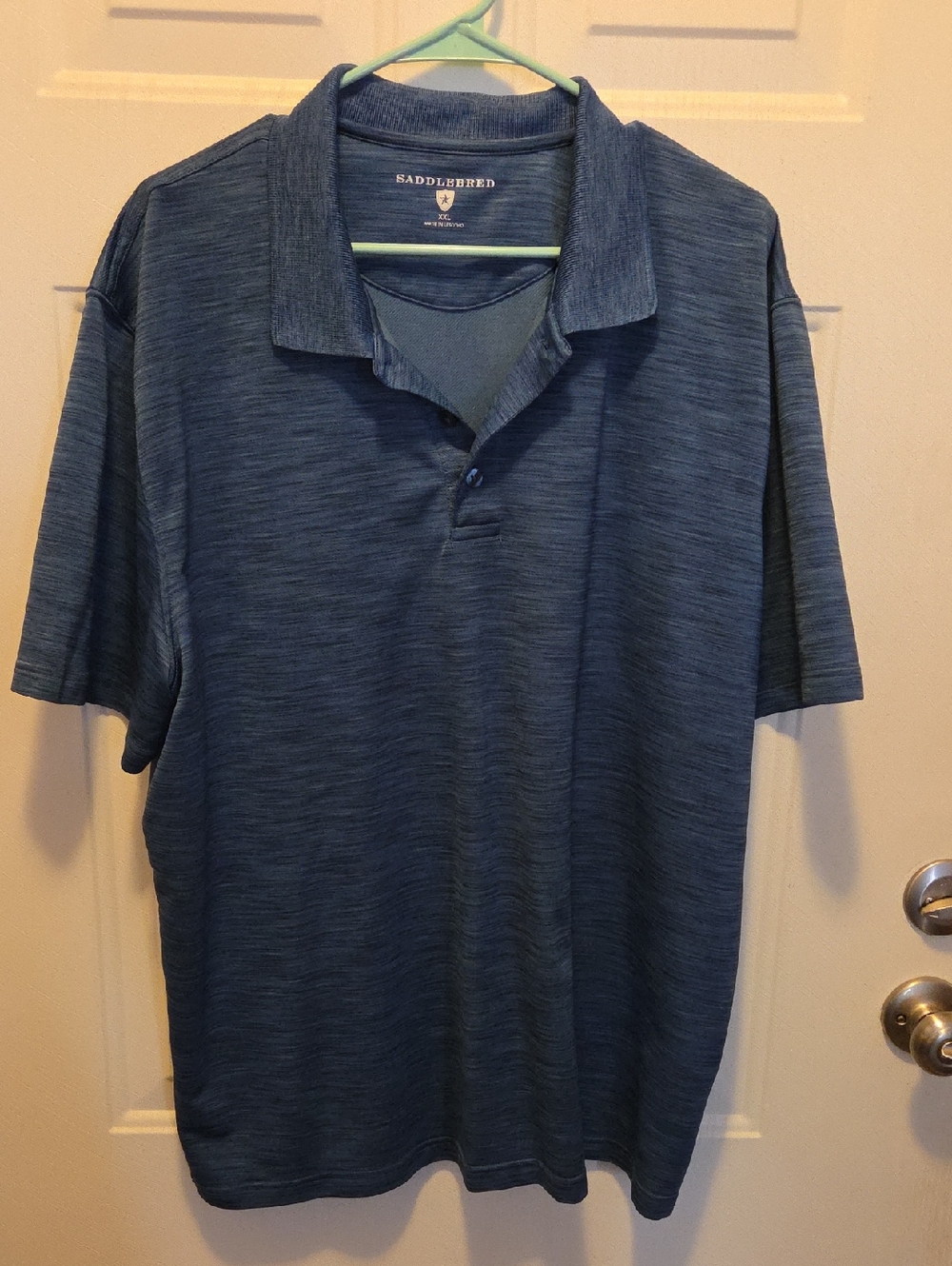 Saddlebred Men's Heathered Navy Polo